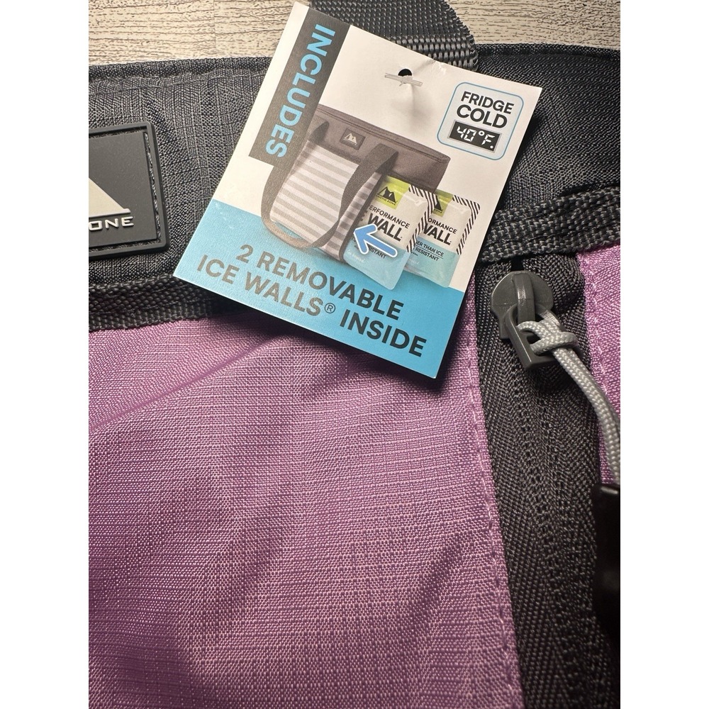 Arctic Zone Purple/gray Insulated Lunch Bag Includes 2 Removable Ice Walls - Picture 2 of 8